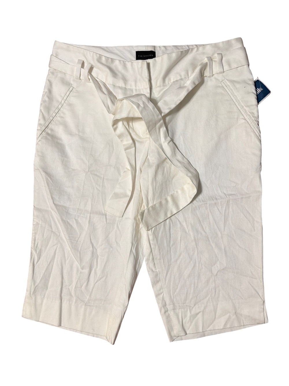The Limited Cassidy Fit White Tie Waist Capris